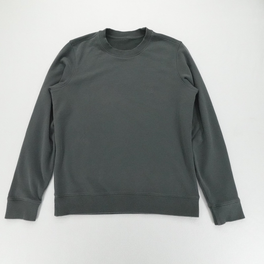 Vuori Cypress Crew Sweatshirt Mens Medium Green V255 Logo Pullover Athletic